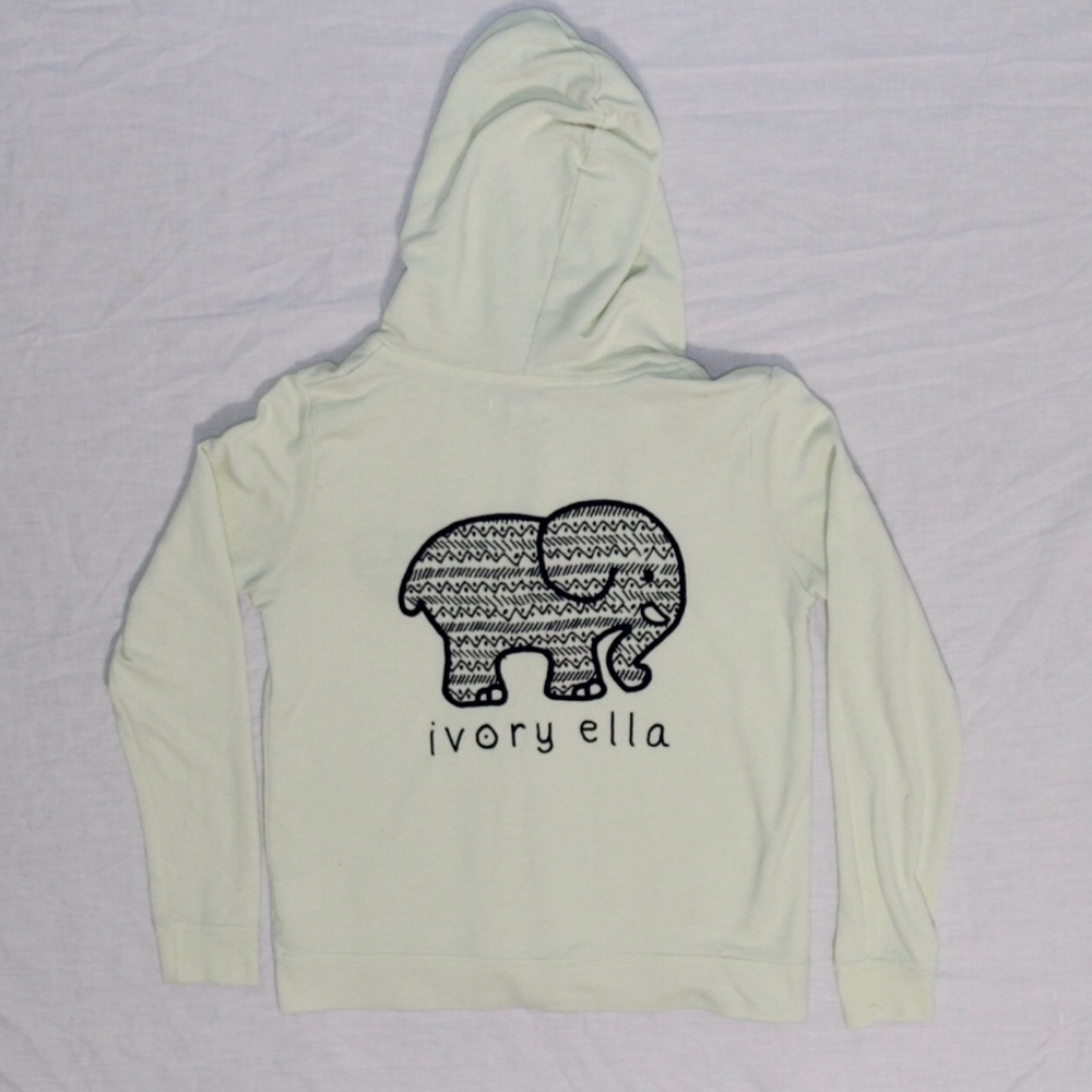 Ivory Ella Zip-Up Sweatshirt Size Small